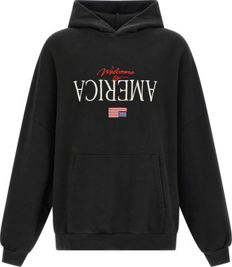 Willy Chavarria Black Cotton Mens Sweatshirt