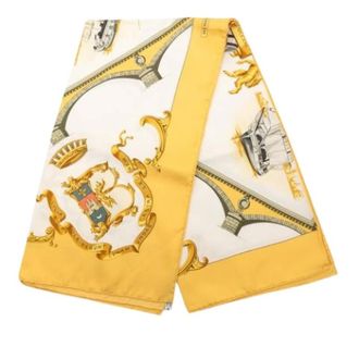 Herm&egrave;s Pre-owned Scarves, female, Multicolor, Size: ONE SIZE Pre-owned Bordeaux Porte Oceane Silk Scarf