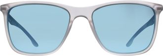 Quiksilver Rectangle Mens Matte Clear Blue Mirrored QS4009 - One Size