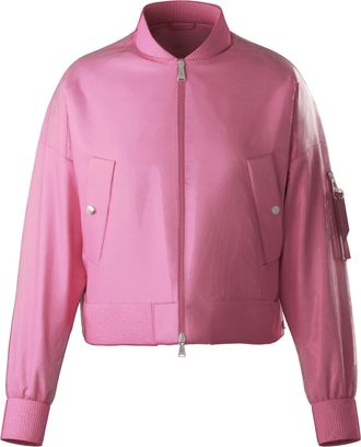 Joop Kurzjacke JOOP JEANS Olcay, Damen, Gr. XL, medium pink, Web, Obermaterial: 100% Polyester, kurz, Rippb&uuml;ndchen, Jacken Kurzjacke