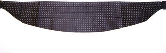 Dolce & Gabbana Mens Formal Cummerbund White Dotted - Black Silk - Size EU 44 (Mens)