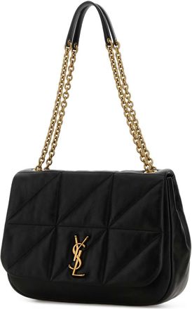 Saint Laurent Womens Jamie Shoulder Bag Black Lamb
