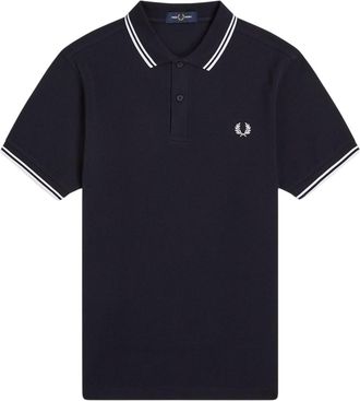 Fred Perry Heren Twin Tip Poloshirt (Marineblauw)