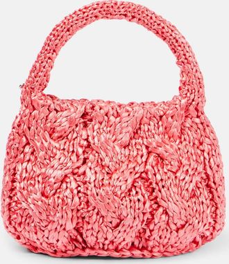 J.W.Anderson Borsa in rafia con pelle