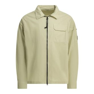 C.P. Company C.p. Company - Gabardine Zipped Lens Overshirt - Heren - Jassen - Beige - Maat: XL Gabardine