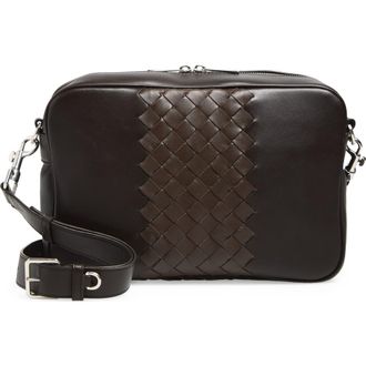 Bottega Veneta Smooth & Intrecciato Leather Camera Crossbody Bag in 2104 Fondant/Old Wood-Sil at Nordstrom