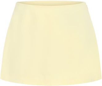 City Chic Leah Mini Skort in Lemon Drop at Nordstrom, Size 14W