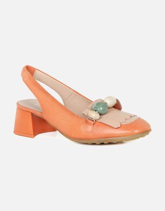 Hispanitas Womens Hanoi Womens Open Court Shoes - Orange - Size: 3