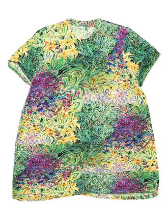 JNBY Geplooide jurk met korte mouwen - Groen