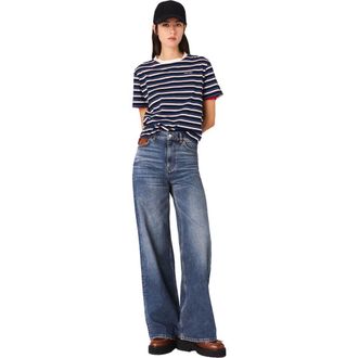 Maje Wide-leg jeans in Blue at Nordstrom, Size 34 Eu
