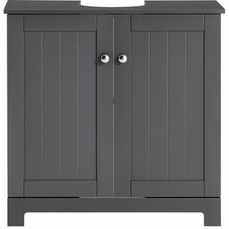 SoBuy Mobile Sottolavabo Per Bagno Con 2 Ante L60P30A60 Cm, BZR18-II-DG Sobuy