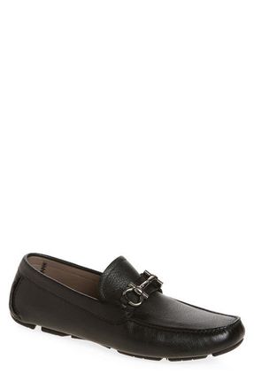 Ferragamo Parigi Bit Driving Shoe in Nero Grey at Nordstrom, Size 9