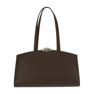 Benedetta Bruzziches Leren tas met bovenhandvatten - Dames - Shoppers - Bruin - ONE Size - Leer - Tassen