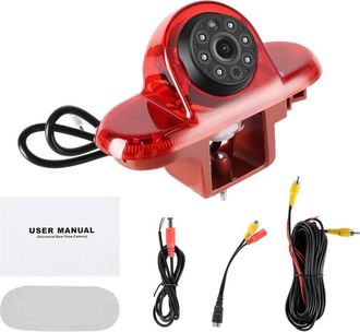 OEM Camara De Marcha Atras - Vision Nocturna Ir 6 Led - Montaje En Luz De Stop Trasera - Cable 8 M - Conexion 4 Pines Anti-vibracion - 12 V