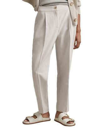 Reiss Farrah Linen-Blend Taper Trouser