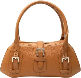Loewe Pre-owned Handbags, female, Brown, Size: ONE SIZE Pre-owned Leather Handbag