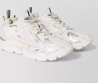 Off-white mesh low-top sneakers