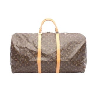 Louis Vuitton Vintage, unisex, Bruin, ONE Size, Leer, Pre-owned Keepall Monogram Coated Canvas Boston Bag