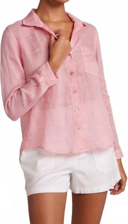 Bella Dahl Pocket Button Down Shirt In Blossom Pink