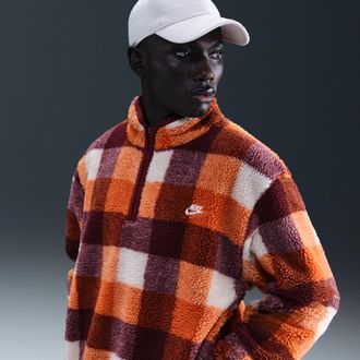 Nike Mens Club Winterized Half-Zip in White | FZ0896-272