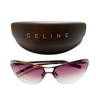 Celine Vintage Pink Crystal Embellished Sunglasses