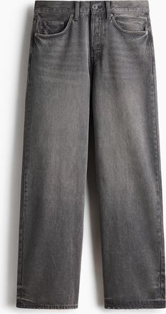 H&M Loose Straight Jeans - Grau