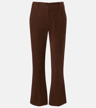 Brunello Cucinelli Cropped cotton flared pants