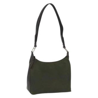 Prada Pre-owned Nylon Schoudertas - Dames - Pre-owned - Groen - Maat: ONE Size Nylon