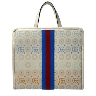 Gucci White Gg Canvas Tote Bag (Pre-Owned)