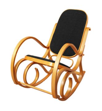 Hhg Mecedora M41, Sill&oacute;n Giratorio Sill&oacute;n Tv, Madera Maciza, Aspecto Roble, Imitaci&oacute;n Cuero Negro