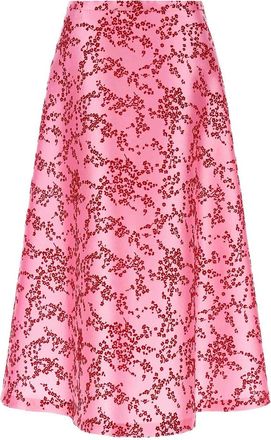 Alberta Ferretti mikado floreale skirt