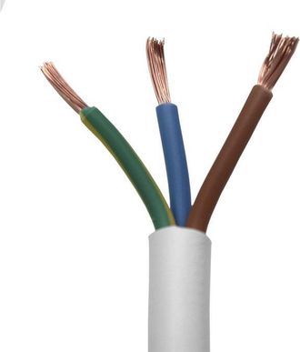 cofan Rollo 100m Manguera Blanco H05vv-f (3x1,5mm), Rollo De Manguera 100 Metros De Cable Para Uso El&eacute;ctrico En Color Blanco H05vv-f Con Secci&oacute;n De Cable De
