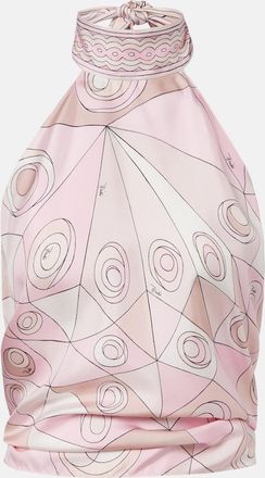 Pucci Occhi silk twill top