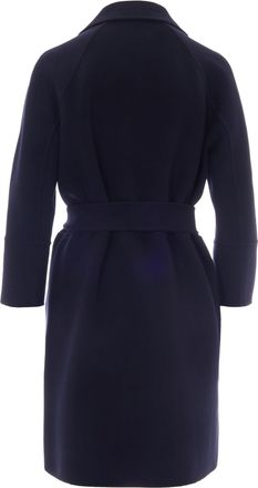 Max Mara Womens Wool Coat Arona Midnight Blue Virgin