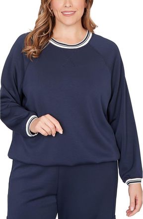 Ruby Rd. Bubble Hem Top in Navy at Nordstrom Rack, Size 1 X