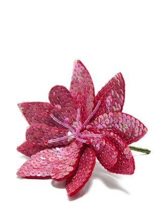 Maliparmi sequin-flower brooch - women - Sequin/glass/Other fibres/Resin/Zamak - One Size - Red