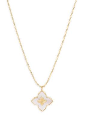 Argento Vivo Ball Chain Clover Pendant Necklace in Gold at Nordstrom