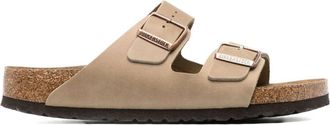 Birkenstock Sandali in pelle con fibbia - Marrone