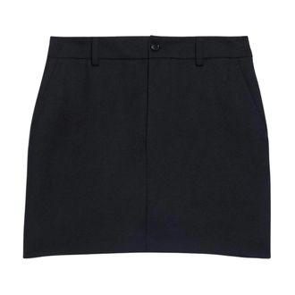 Ami Wool Mini Skirt - female - Ami Paris - Short Skirts - Black - XS - Skirts