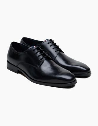 Ben Sherman Mens Ben Sherman Kenton Leather Mens Black Lace-Up Shoes - Size: 11