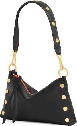 Hammitt Hammitt Riveted Shoulder Strap Black Pebbled Brushed Gold