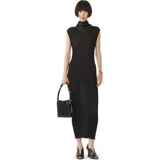 Lanvin Pleated Jersey Dress in Black at Nordstrom, Size One Size Eu