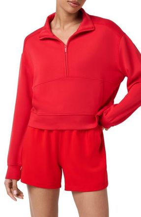 Travis Mathew Skyloft Soft Half Zip Sweatshirt in Tomato at Nordstrom, Size Xx-Large