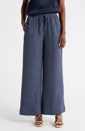 Max Studio Woven Drawstring Pants in Heather Indigo at Nordstrom Rack, Size X-Small