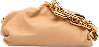 Bottega Veneta Pre-owned Clutches, female, Beige, Size: ONE SIZE Pre-owned Leather Pouch