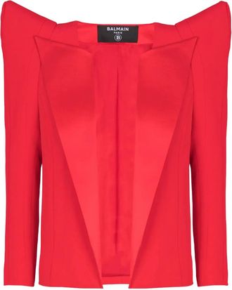 Balmain Giacca Spencer - Rosso