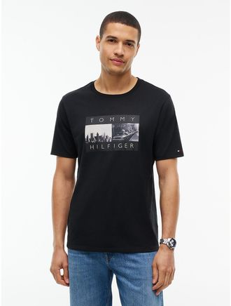 Tommy Hilfiger Mens NYC Photo Print T-Shirt - Black - XXL
