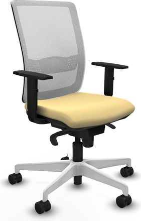 Piqueras y Crespo Silla De Oficina Piqueras Y Crespo Haches Blanco Cuero Sint&eacute;tico