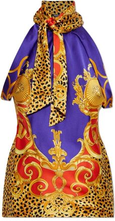 Versace Tops, Dames, Veelkleurig, S, Zijden top