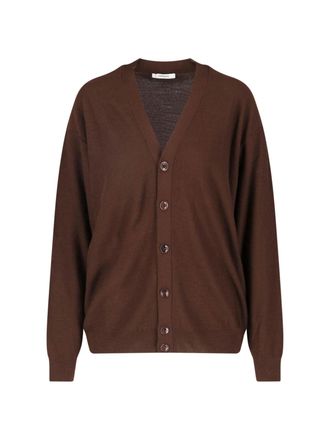 Christophe Lemaire Twisted V-Neck Wool-Blend Cardigan